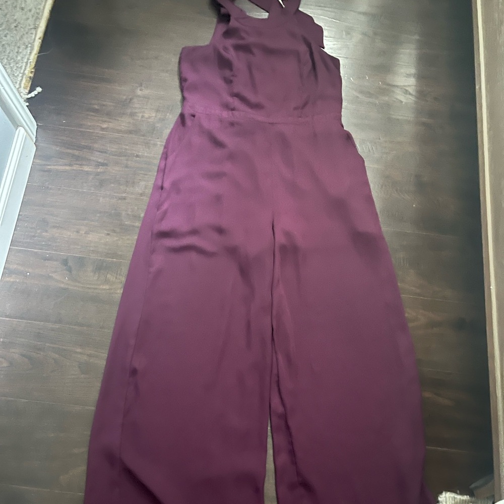 Miami Purple Sleeveless Jumpsuit with Wide-Leg Design